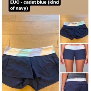 Lululemon Athletica Blue Athletic Shorts with Elastic Waistband